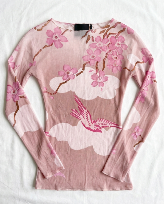 Sakura Sky Mesh Top