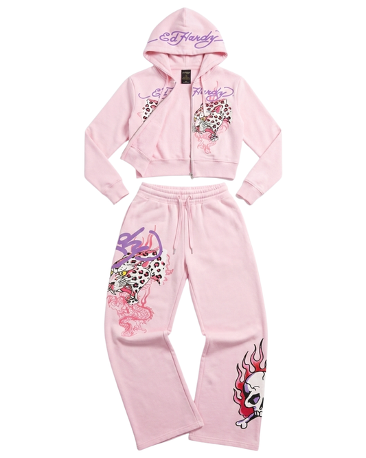 Pink Ed Hardy Flame Set