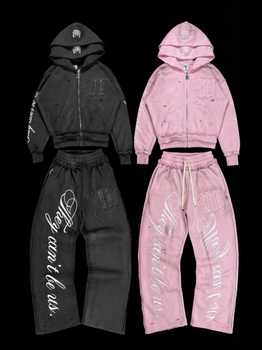 "Unrivaled" Distressed Sweatsuit